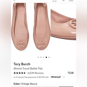 Like new! Tory Burch Minnie Travel Ballet Flats Size 8.5